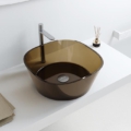 Relaxdesign Whitelabel MUA 40 umywalka nablatowa przezroczysta Lumenit 5 kolorow