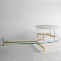 Tonelli Design After9 stolik kawowy z marmurowym blatem
