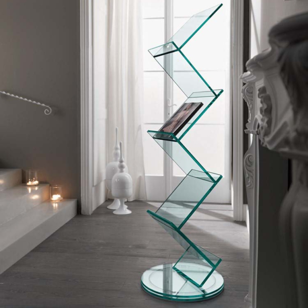 Tonelli-Design-Albero-obrotowa-szafka-na-ksiazki-ze-szkla-A1 Tonelli Design Albero obrotowa szafka na książki ze szkła