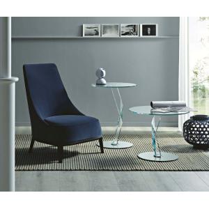 Tonelli Design Bakkarat designerski okrągły stolik kawowy z kryształu