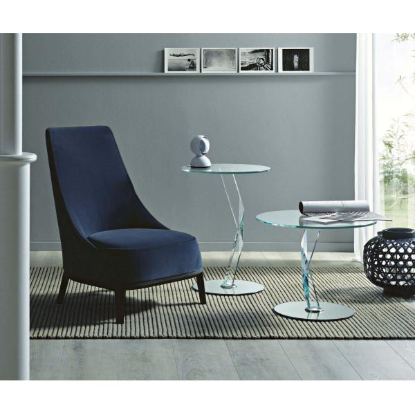 Tonelli Design Bakkarat designerski okrągły stolik kawowy z kryształu