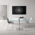 Tonelli Design Farniente Alto kwadratowy stół ze szkła hartowanego