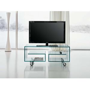Tonelli Design Flo 1 szafka TV ze szkła na kółkach