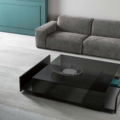 Tonelli Design Gotham niski kwadratowy stolik kawowy ze szkła