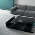 Tonelli Design Gotham niski kwadratowy stolik kawowy ze szkła