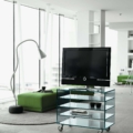 Tonelli Design Grattacielo Fix szafka TV ze szkła na kółkach