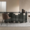 Tonelli Design Metropolis Xxl stół prostokątny z hartowanego szkła ciemny