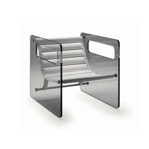 Tonelli Design Naked fotel ze szkła z podłokietnikami