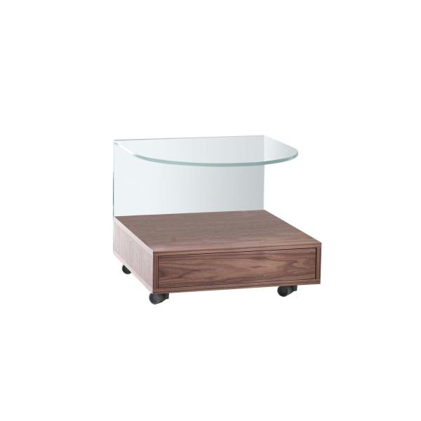 Tonelli Design Rollo stolik nocny ze szkła na kółkach