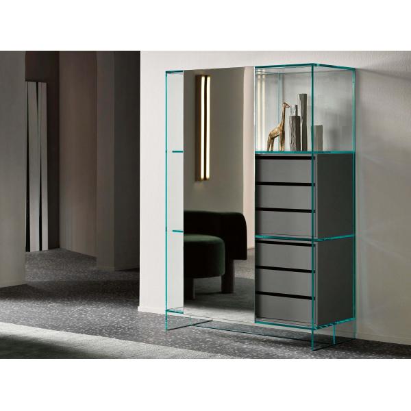 Tonelli-Design-Shoji-szafka-wysoka-z-lustrzanym-szklem-z-drzwiami-przesuwnymi-z-szufladami-1 Tonelli Design Shoji szafka wysoka z lustrzanym szkłem z drzwiami przesuwnymi z szufladami
