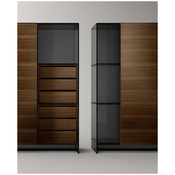 Tonelli-Design-Shoji-szafka-wysoka-z-lustrzanym-szklem-z-drzwiami-przesuwnymi-z-szufladami-A4 Tonelli Design Shoji szafka wysoka z lustrzanym szkłem z drzwiami przesuwnymi z szufladami
