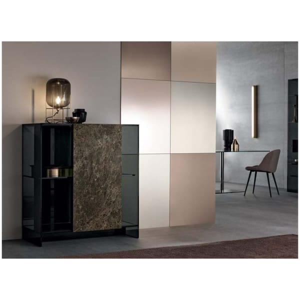 Tonelli-Design-Shoji-szafka-wysoka-z-lustrzanym-szklem-z-drzwiami-przesuwnymi-z-szufladami-A5 Tonelli Design Shoji szafka wysoka z lustrzanym szkłem z drzwiami przesuwnymi z szufladami