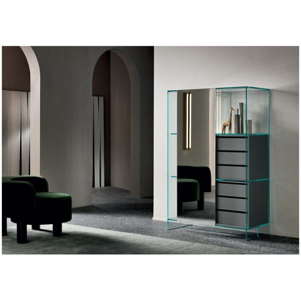 Tonelli-Design-Shoji-szafka-wysoka-z-lustrzanym-szklem-z-drzwiami-przesuwnymi-z-szufladami-A7 Tonelli Design Shoji szafka wysoka z lustrzanym szkłem z drzwiami przesuwnymi z szufladami