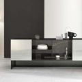 Tonelli Design Shoji szafka z satynowego szkła z drzwiami przesuwnymi