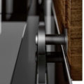 Tonelli Design Shoji wysoka szafka z marmuru Dark Emperador i szkła