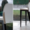 SIT Stołek barowy drewno skóra Pininfarina produkcji włoskiej prestiżowej marki meblowej Reflex.