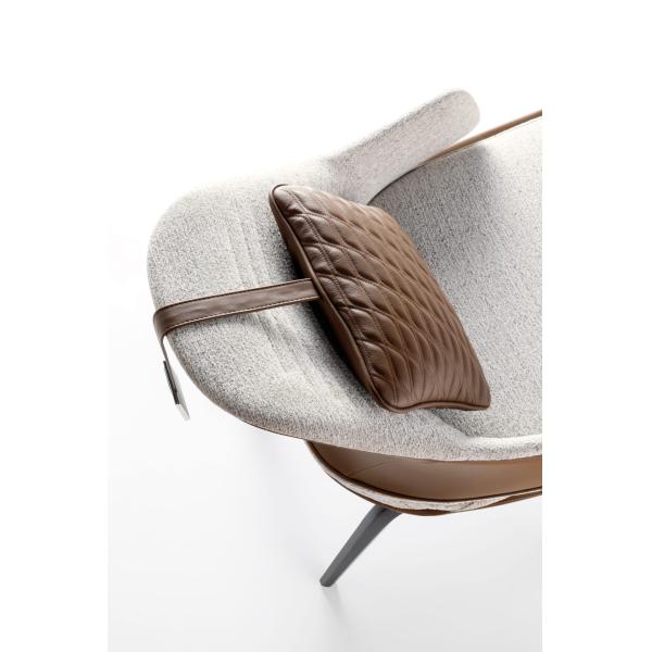 Reflex-VELA-szezlong-drewno-skora-Pininfarina VELA szezlong drewno skóra Pininfarina produkcji włoskiej prestiżowej marki meblowej Reflex.
