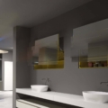 Antoniolupi Segreto szafka łazienkowa ścienna podtynkowa z lustrem design Al Studio