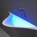 Antoniolupi Silenzio umywalka wisząca design Domenico De Palo