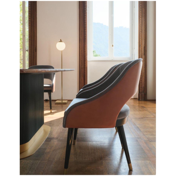Scappini-Home-Embrace-Krzeslo-4 Scappini Home Embrace Chair, krzesło z skórą DAK-DI 0229 i tkaniną AZI-GL 803, konstrukcja w kolorze 7026 GRANITE GREY.