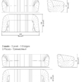 Laurameroni Drapè Sofa Sofa z miękkiej skóry nubukowej z kolekcji Drapè projektu Bartoli Design