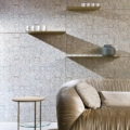 Laurameroni Drapè Sofa Sofa z miękkiej skóry nubukowej z kolekcji Drapè projektu Bartoli Design
