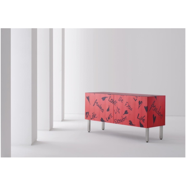 Laurameroni Freedom Komoda z intarsją z kolekcji Intarsia Limited Edition projektu Romeo Gigli