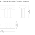 Laurameroni Imperfetto Konsola drewno Liquid Metal z kolekcji Imperfetto projektu ROMANI SACCANI Architetti Associati