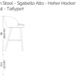 Laurameroni LV 101 Stool Hoker barowy tapicerowany z kolekcji projektu Laurameroni