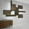 Laurameroni Lightwall Lampa ścienna metalowa podświetlana instalacja z kolekcji Elements projektu Mark Anderson
