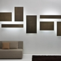 Laurameroni Lightwall Lampa ścienna metalowa podświetlana instalacja z kolekcji Elements projektu Mark Anderson