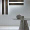 Laurameroni Lightwall Lampa ścienna metalowa podświetlana instalacja z kolekcji Elements projektu Mark Anderson