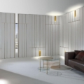Laurameroni Line Sliding Door Drzwi przesuwne mosiądz z kolekcji Line projektu Cesare Arosio