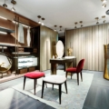 Laurameroni Line Wardrobe Garderoba szafa z drewnianymi drzwiami system z kolekcji Line projektu Cesare Arosio