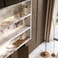 Laurameroni Maxima Cabinet System System szafek ściennych regał Liquid Metal z kolekcji Maxima projektu Bartoli Design