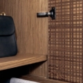 Laurameroni Maxima Wardrobe Garderoba szafa z drewnianymi drzwiami system z kolekcji Maxima projektu Bartoli Design