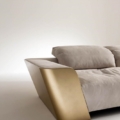 Laurameroni Metropol System Sofa modułowa z drewnianymi bokami z kolekcji Metropol projektu Cesare Arosio