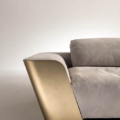 Laurameroni Metropol System Sofa modułowa z drewnianymi bokami z kolekcji Metropol projektu Cesare Arosio