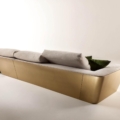 Laurameroni Metropol System Sofa modułowa z drewnianymi bokami z kolekcji Metropol projektu Cesare Arosio