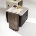 Laurameroni Outfit Bedside Table szafka nocna z drewna z kolekcji Outfit projektu Cesare Arosio