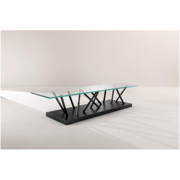 Laurameroni-SA-01-SA-04-SA-05-Stoliki-szklane-niskie-z-metalowa-baza-kolekcja-Sottsass-Sottsass-Associati-4.jpg Laurameroni SA 01 SA 04 SA 05 Stoliki szklane niskie z metalową bazą z kolekcji Sottsass projektu Sottsass Associati