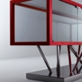 Laurameroni SA 02 Komoda szkło i metal z kolekcji Sottsass projektu Sottsass Associati