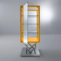 Laurameroni SA 03 Witryna szkło i metal z kolekcji Sottsass projektu Sottsass Associati