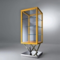 Laurameroni SA 03 Witryna szkło i metal z kolekcji Sottsass projektu Sottsass Associati