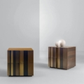 Laurameroni ST 09 Szafka nocna metalowa drewniana z kolekcji Stars projektu Bartoli Design