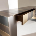 Laurameroni ST 50 Biurko konsola z metalowymi wykończeniami z kolekcji Stars projektu Bartoli Design