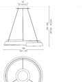 Laurameroni Swirl Lampa wisząca okręgi z mosiądzu z kolekcji Elements projektu Cesare Arosio