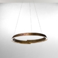 Laurameroni Swirl Lampa wisząca okręgi z mosiądzu z kolekcji Elements projektu Cesare Arosio