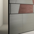 Laurameroni Terre Pivot Door Drzwi pivotowe drewno marmur skóra z kolekcji Terre projektu Bartoli Design