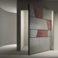 Laurameroni Terre Pivot Door Drzwi pivotowe drewno marmur skóra z kolekcji Terre projektu Bartoli Design